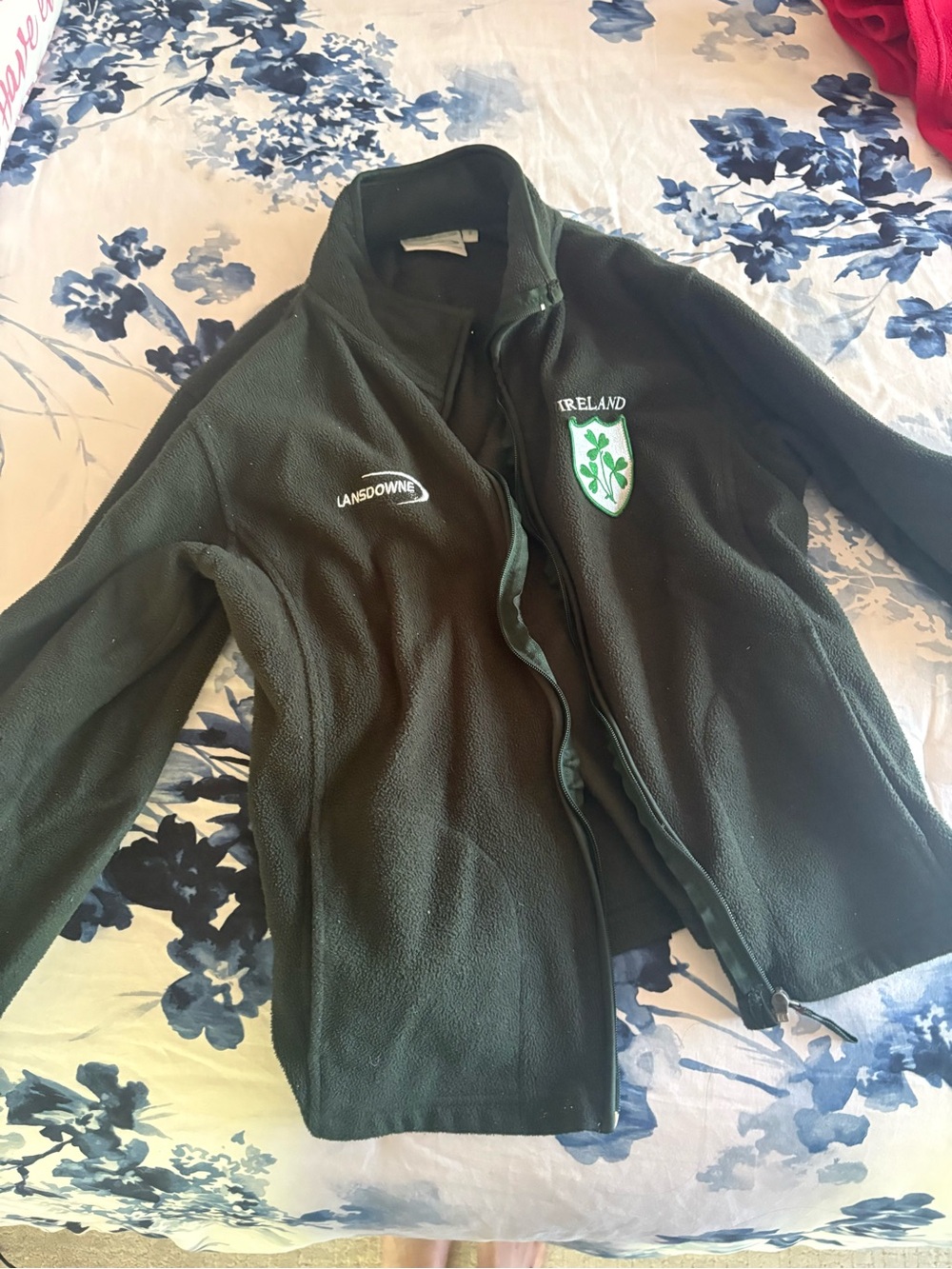 Bought in ireland - Ireland Embroidered Green Fleece Jacket - Lansdowne